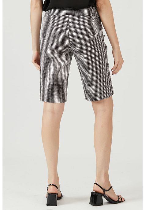 Short vestir regular negro estampado-2