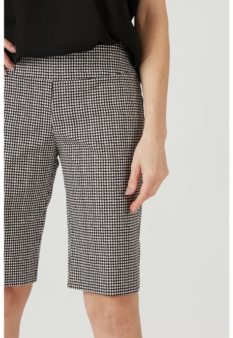 Short vestir regular negro estampado-4