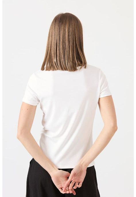 Polera blanca manga corta PRIVILEGE-1