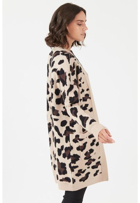 Tapado tejido beige animal print-1