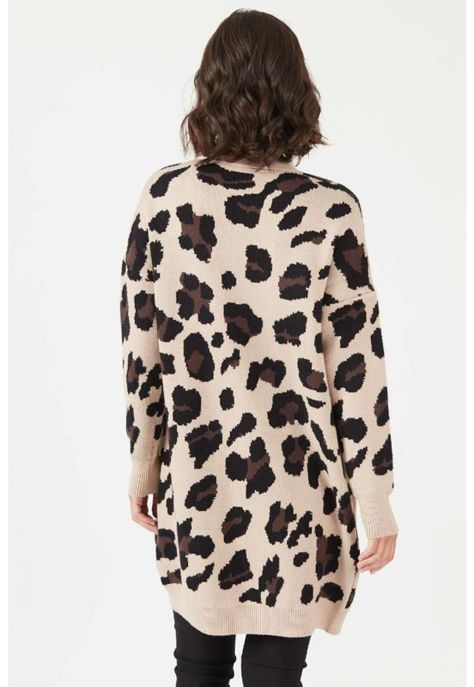 Tapado tejido beige animal print-2