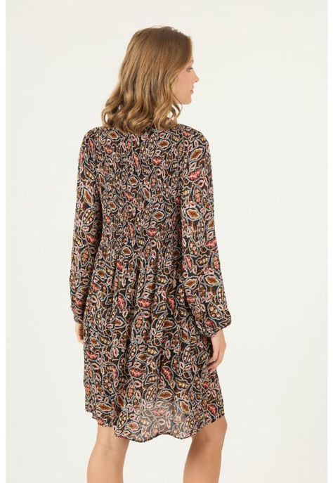 Vestido negro estampado PRIVILEGE 2144-3