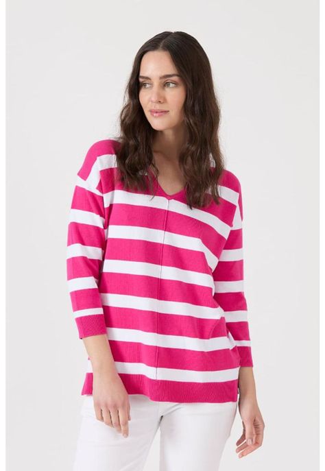 Sweater fucsia manga 3/4 PRIVILEGE-0