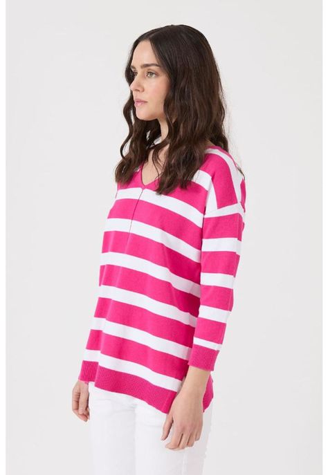 Sweater fucsia manga 3/4 PRIVILEGE-2