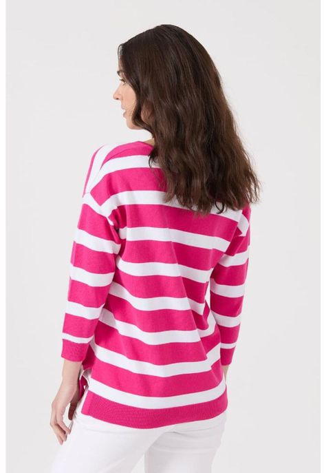 Sweater fucsia manga 3/4 PRIVILEGE-3