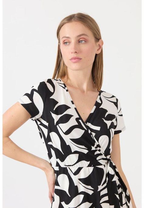 Vestido negro estampado PRIVILEGE 1146-4