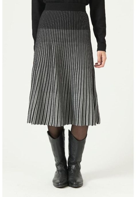 Falda gris rayas PRIVILEGE 2753-2