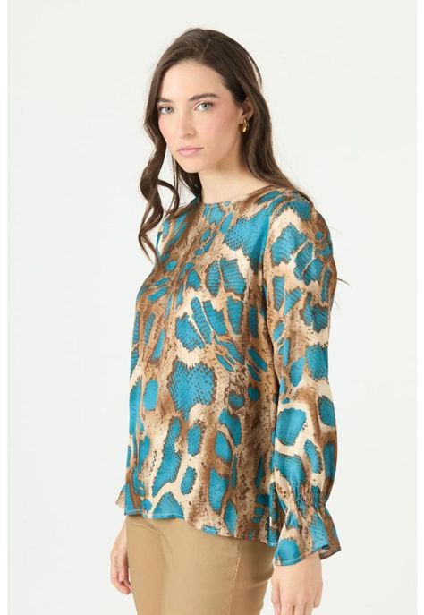 Blusa camel estampada PRIVILEGE 2380-3