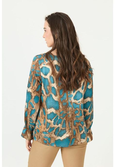 Blusa camel estampada PRIVILEGE 2380-4