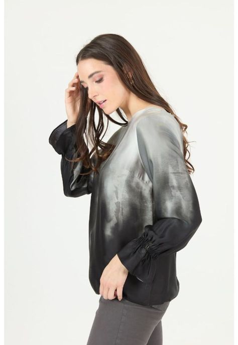 Blusa gris estampada PRIVILEGE 2381-2