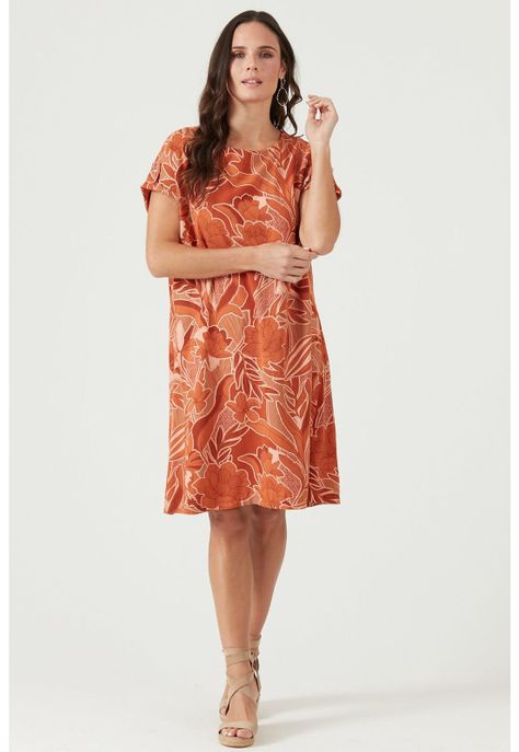 Vestido cobre estampado-0