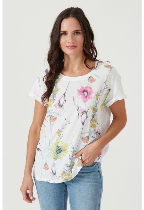 Polera multicolor estampada-3