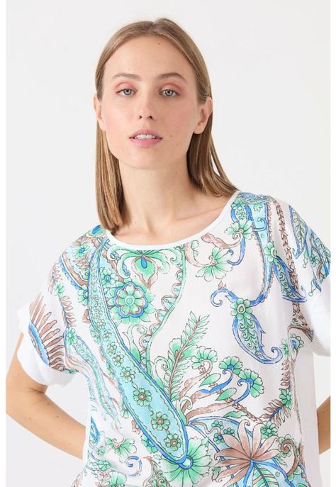 Blusa celeste estampada PRIVILEGE 1201-1