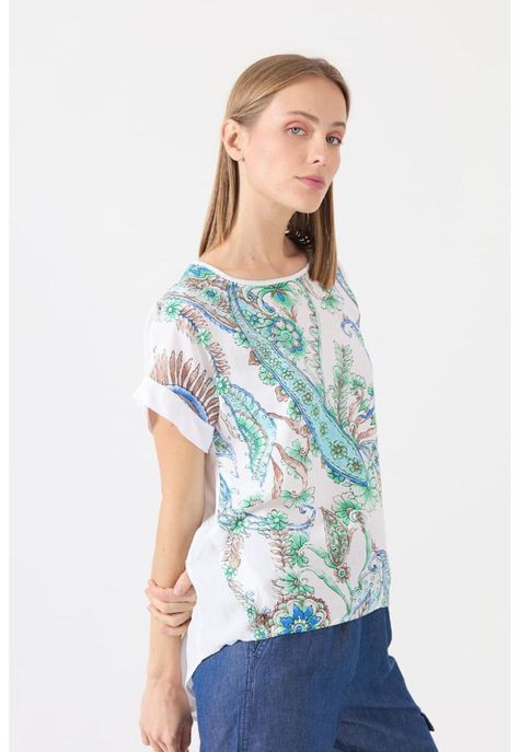 Blusa celeste estampada PRIVILEGE 1201-2