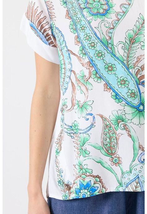 Blusa celeste estampada PRIVILEGE 1201-3