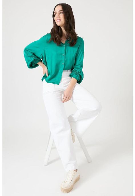 Blusa verde esmeralda PRIVILEGE 1447-4