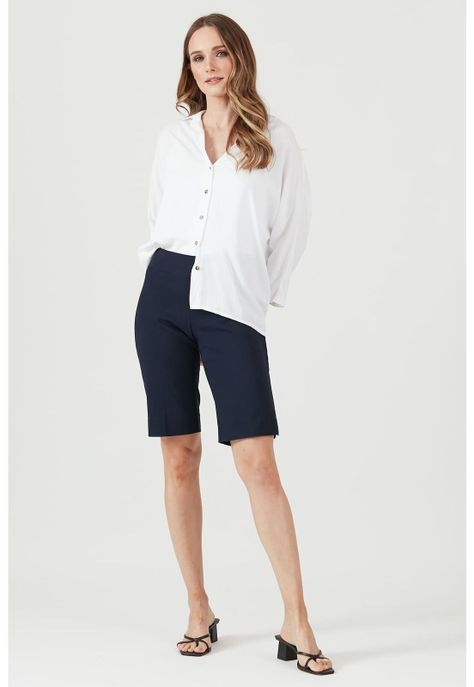 Short vestir regular azul-1