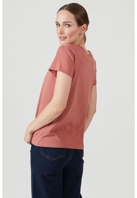 Polera de algodon pima rosa viejo estampada-4