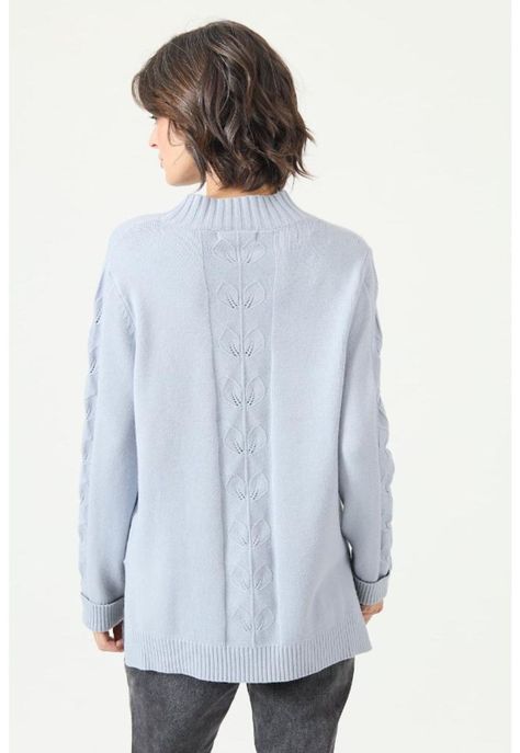 Sweater celeste flores PRIVILEGE 2772-4