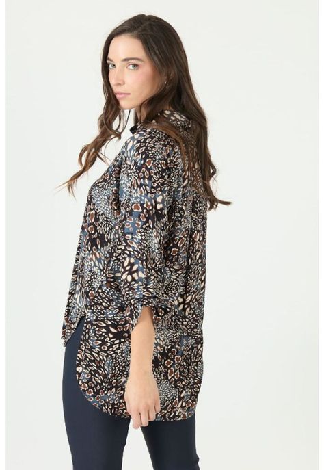 Blusa azul estampada PRIVILEGE 2397-2