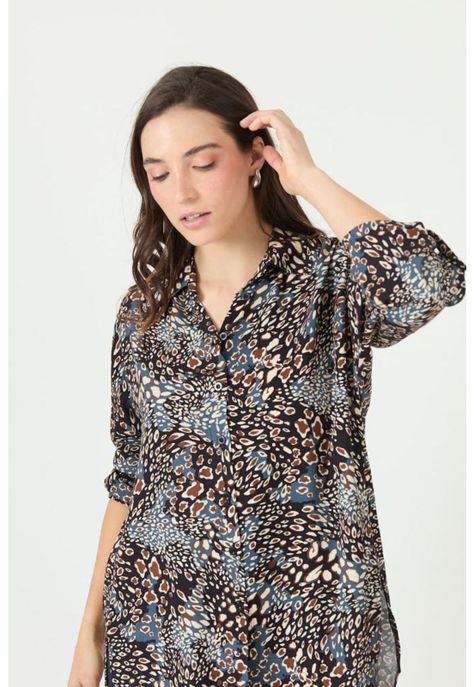 Blusa azul estampada PRIVILEGE 2397-3