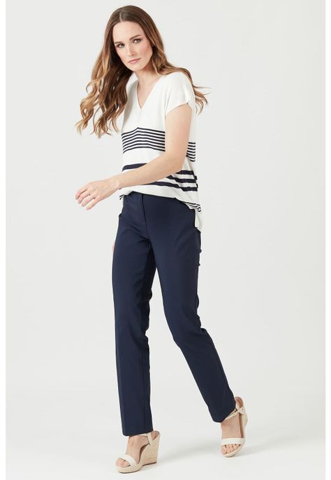 Pantalon regular azul-1