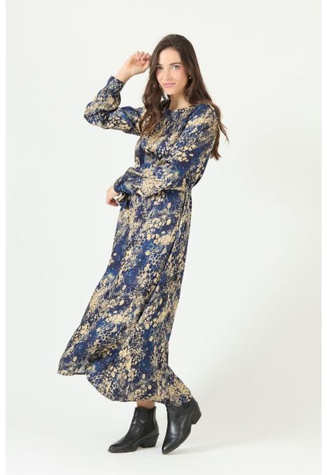 Vestido azul estampado PRIVILEGE 2339-2