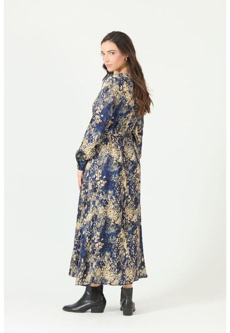 Vestido azul estampado PRIVILEGE 2339-3