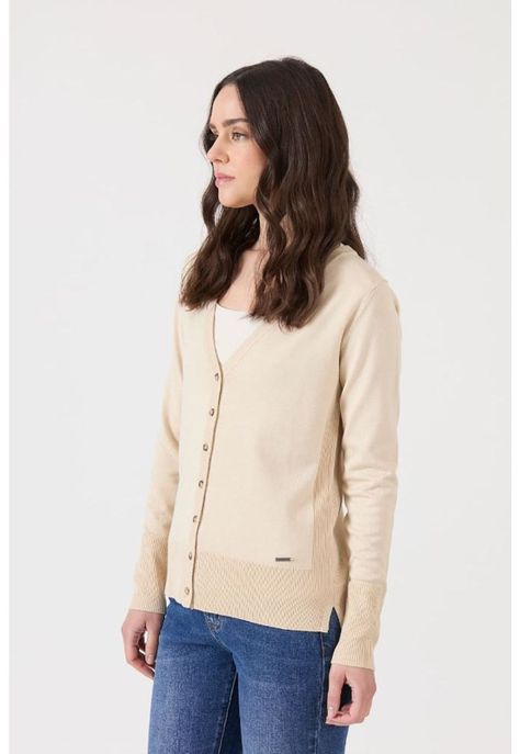 Cardigan beige manga larga PRIVILEGE-2