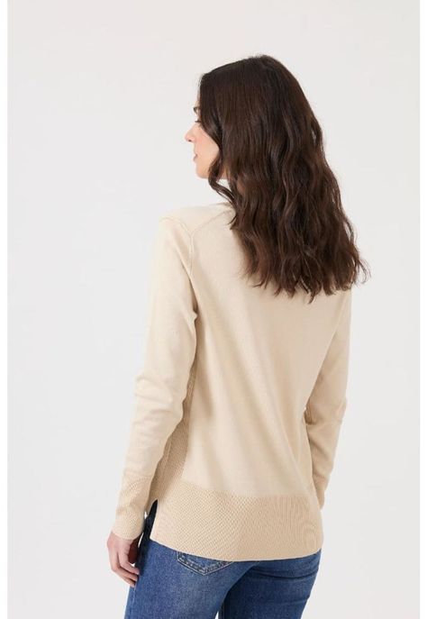 Cardigan beige manga larga PRIVILEGE-3
