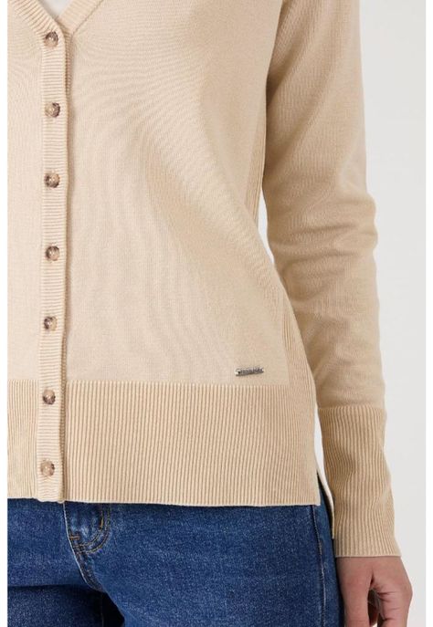 Cardigan beige manga larga PRIVILEGE-4