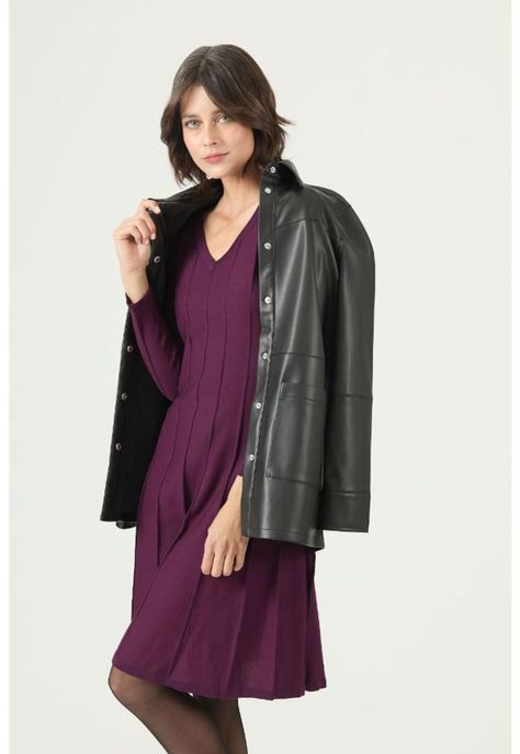 Vestido morado PRIVILEGE 2629-1