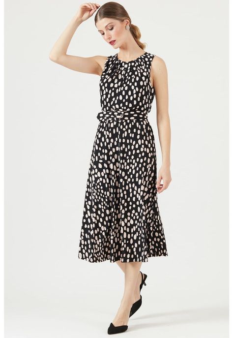 Vestido negro estampado-1