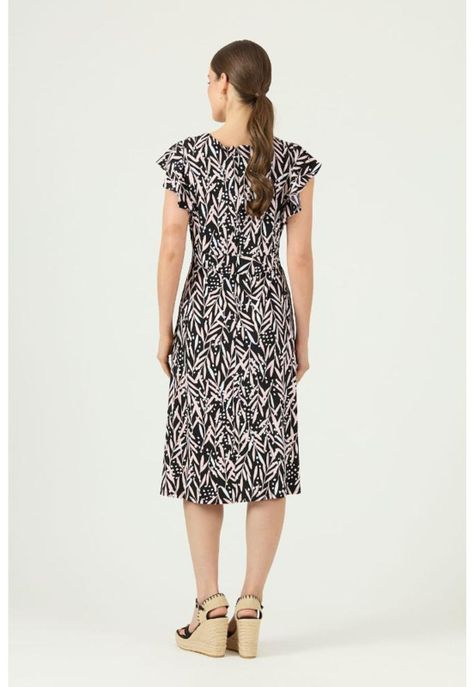 Vestido negro estampado PRIVILEGE 1373-2