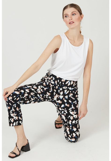 Leggings negra estampada-4