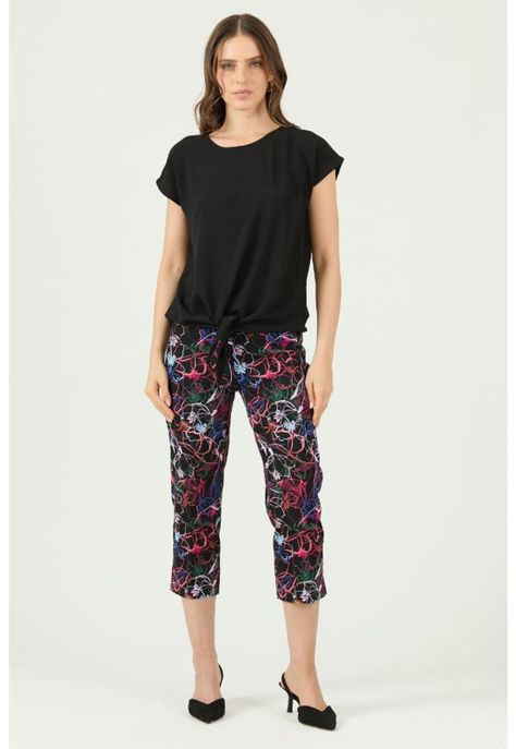 Leggings tubo negra estampada PRIVILEGE 1483-0