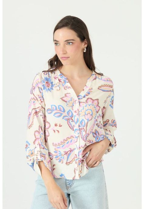 Blusa blanca estampada PRIVILEGE 2353-2