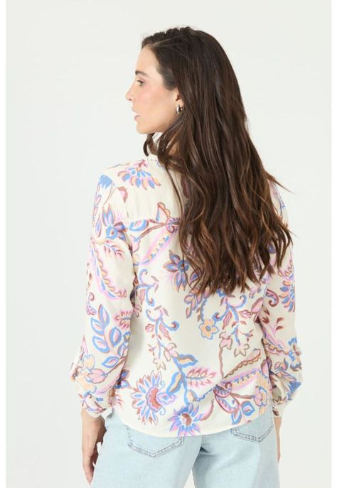 Blusa blanca estampada PRIVILEGE 2353-4