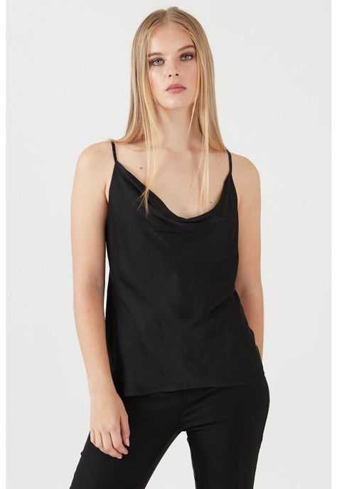 Blusa negra pabilo Privilege-0