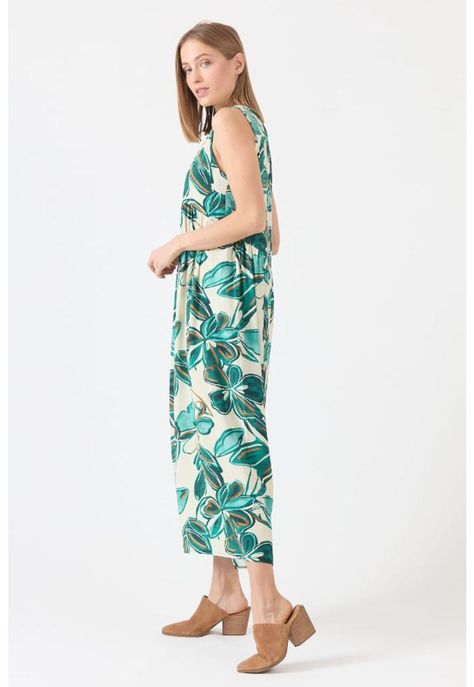 Vestido verde estampado PRIVILEGE 1153-2