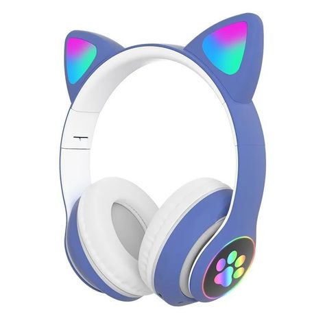 Audífonos inalámbricos Bluetooth RGB Orejas gato-0