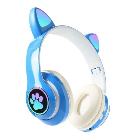 Audífonos inalámbricos Bluetooth RGB Orejas gato-4