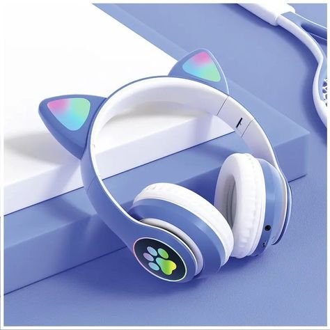 Audífonos inalámbricos Bluetooth RGB Orejas gato-1