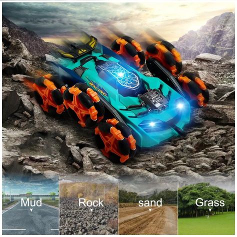 Auto control Remoto Acrobático 6 Ruedas Giros 360° Luz Led-6