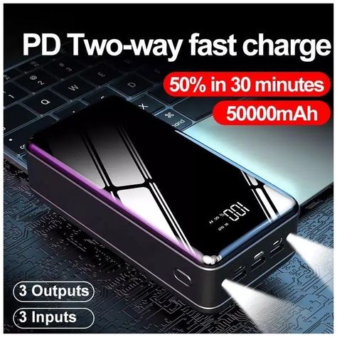 Cargador Portátil Power Bank 50000 mAh 3USB-1