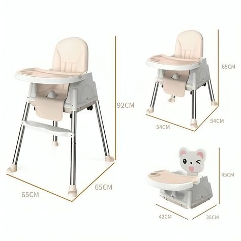 Silla De Comer- Asiento Plegable Para Niños 2 En 1-3