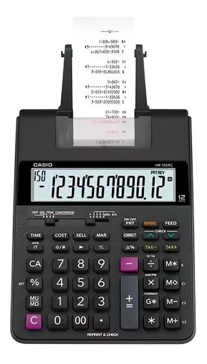 Calculadora CASIO 12 diguitos HR-100RC-2