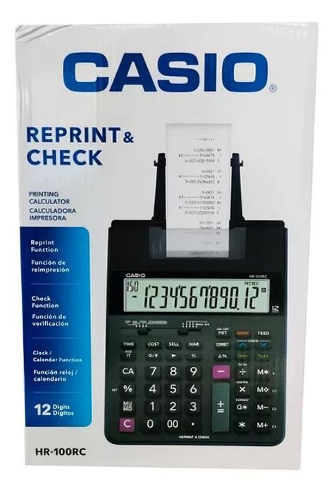Calculadora CASIO 12 diguitos HR-100RC-3