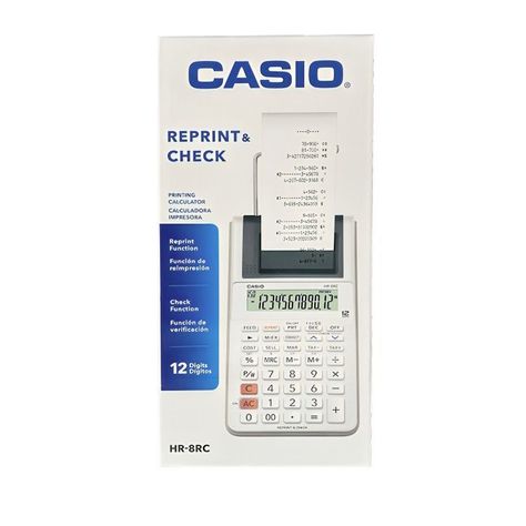 Calculadora CASIO 12 diguitos HR-8RC-0