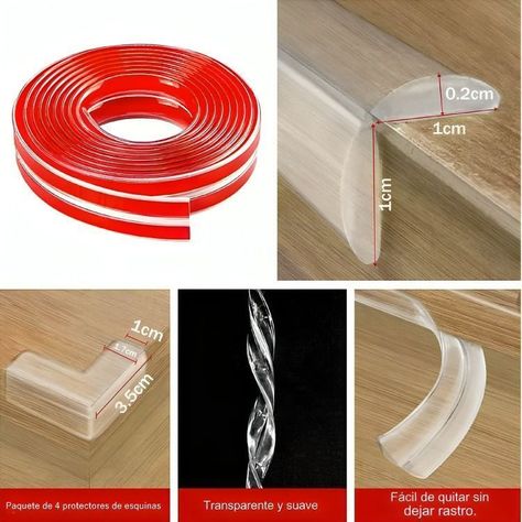 Protector Transparente Borde Esquina Para Mesa Muebles 6mtrs-2